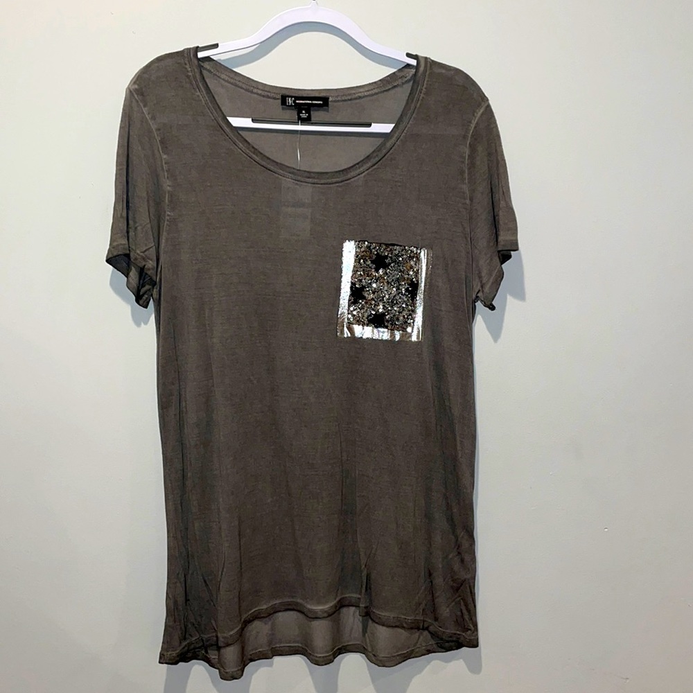 Women’s INC size XL gray short sleeve shirt
